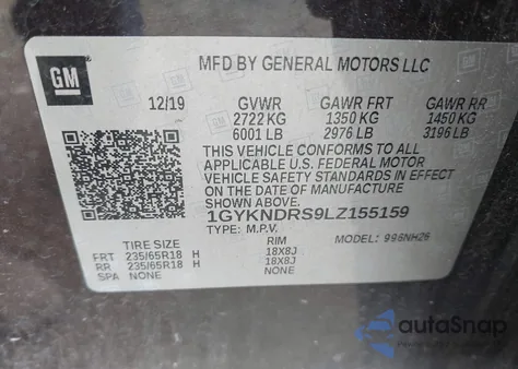 2020 Cadillac Xt5 Awd Premium Luxury из США, поврежденный, VIN 1GYKNDRS9LZ155159